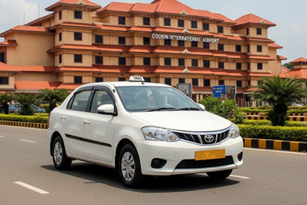 Kochi airport taxi pickup service with professional driver in Kerala